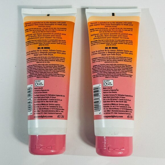 Soap & Glory Body Wash Peach Please 8.4oz Each Tube (2-Pack) Refreshing Gel - Picture 3 of 3